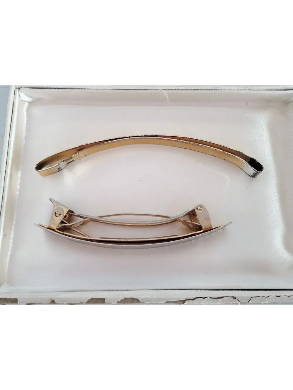 Vintage Silver & Gold Hair Clip Set of 2
